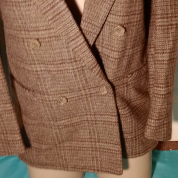 CASA DE LANA BROWN WOOL TWEED BLAZER, SIZE 5/6 - Picture 3 of 12